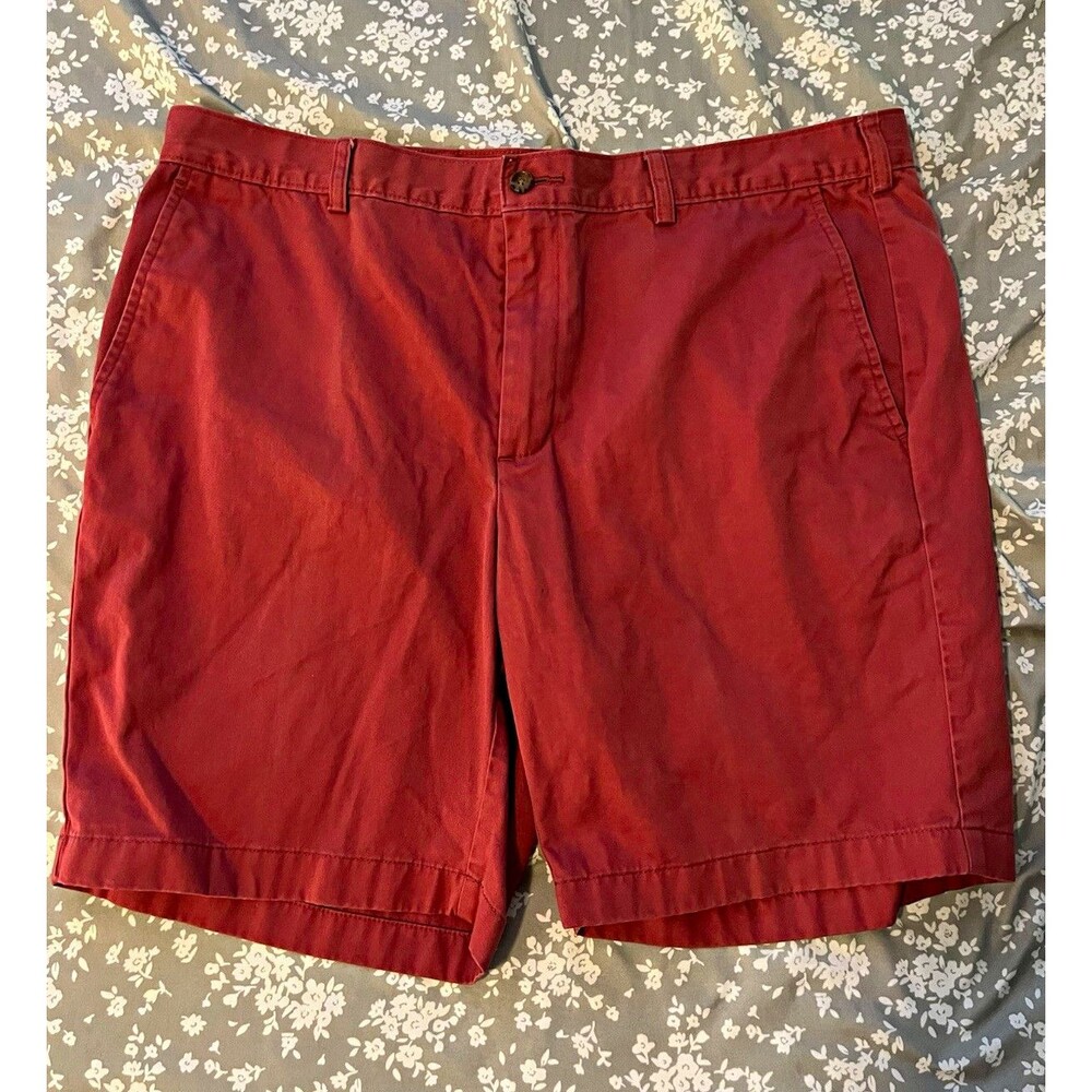 Jos. A. Bank Traveler Men's Red Solid 100% Cotton Chino Shorts Tailored Fit 38W